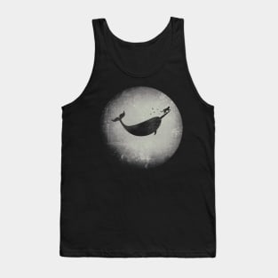 Cat and Narwhal Fly Across the Moon Tank Top